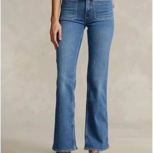 NWT Lauren Ralph Lauren Women's Jeans High Rise Boot Cut Jeans 14 - Picture 13 of 16